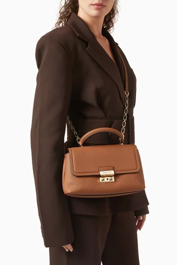 Medium Tribeca Satchel in Leather