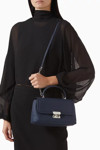 Medium Tribeca Satchel in Leather