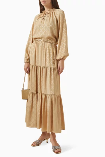 بلوزة بنقشة شعار الماركة