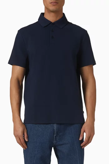 Polo Shirt in Bubble-knit