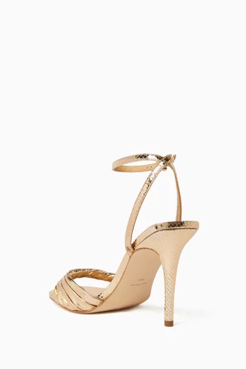 Kiana 100 Sandals in Snake-printed Leather