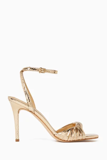 Kiana 100 Sandals in Snake-printed Leather
