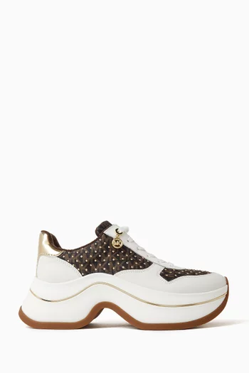 Arla Platform Sneakers in Logo Canvas