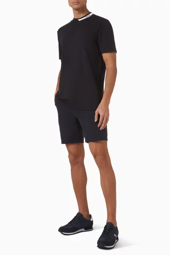 Logo-print T-shirt in Stretch Cotton-jersey