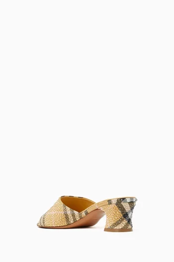 Sloane 45 Crystal Check Mules
