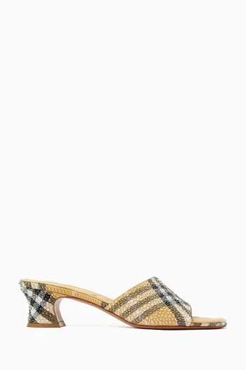 Sloane 45 Crystal Check Mules