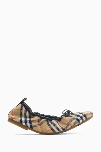 Check Fawn Ballerina Flats