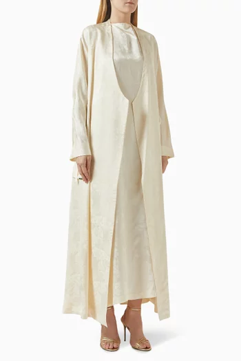 Swarovski Crystal-embellished Abaya in Jacquard