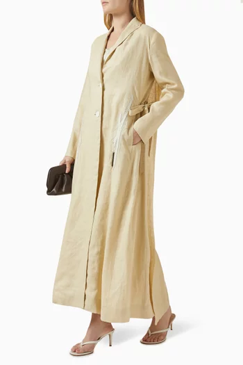 Jacket-style Abaya in Linen