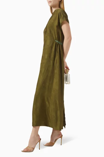 Gathered Kaftan-style Dress