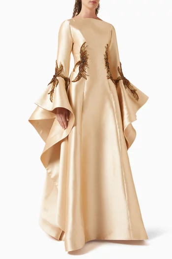 Oak Bead-embellished Gown