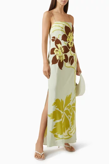 فستان أمايا سهل الارتداء حرير