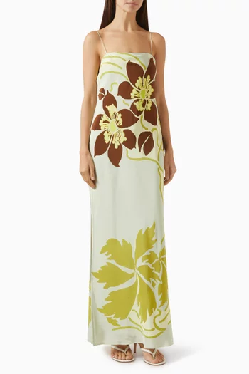 فستان أمايا سهل الارتداء حرير