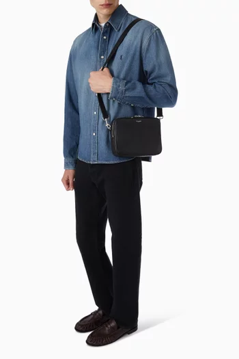 Small Camera Bag in Grainy Leather