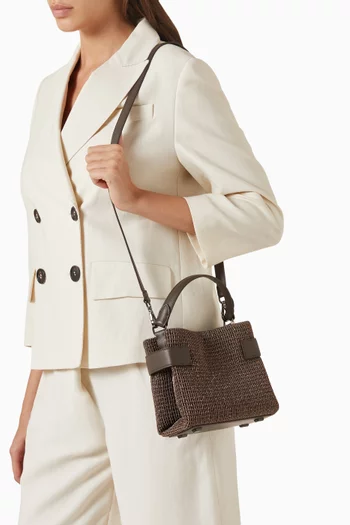 Small Essence Top-Handle Bag in Precious Net