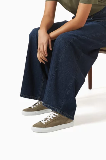 Monili-embellished Sneakers in Suede