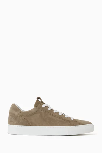 Monili-embellished Sneakers in Suede