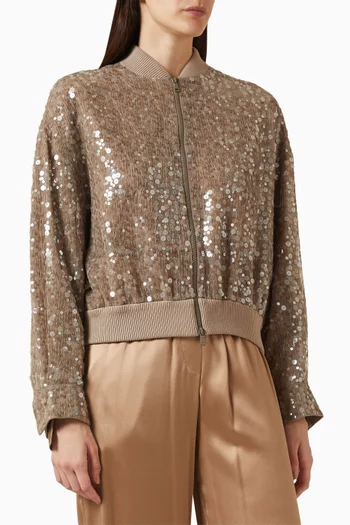 جاكيت بومبر ميراج قماش لامع