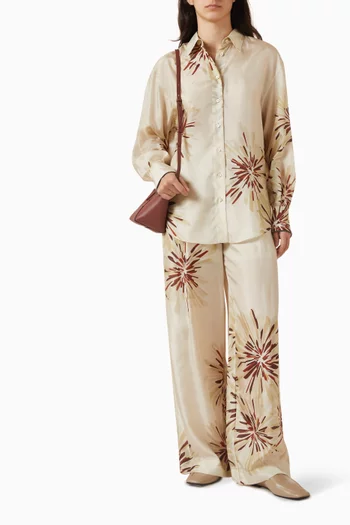 قميص بنقشة زهور