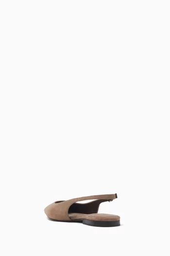 Slingback Flats in Suede