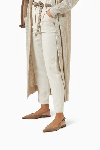 Slingback Flats in Suede