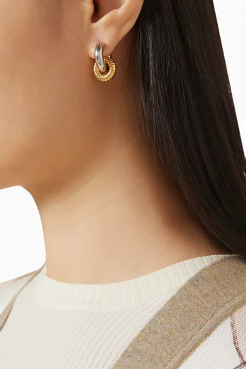 أقراط دائرية بال ويغل نحاس بلونين