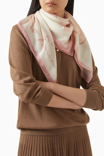 Punto Grana di Riso Foulard in Silk