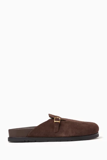 Adara Buckle Loafers in Suede