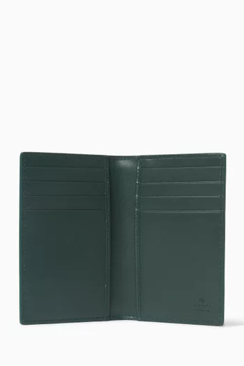 حافظة بطاقات طويلة قنب سوبريم مزين بحرفي GG