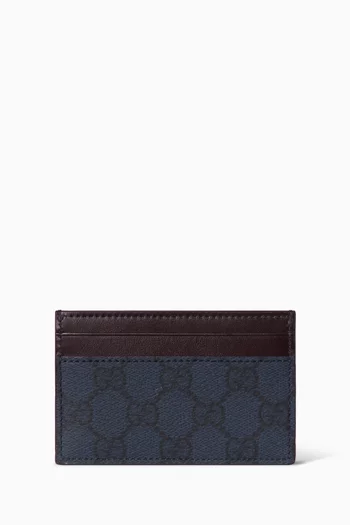 حافظة بطاقات طويلة جلد وقنب سوبريم بحرفي GG