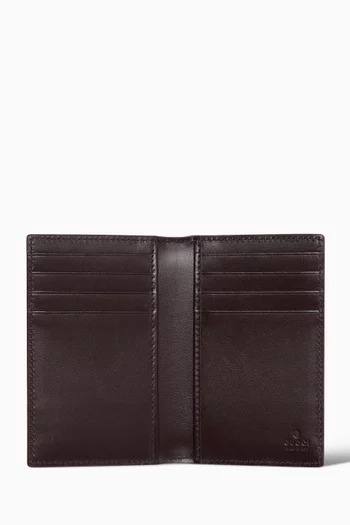 حافظة بطاقات طويلة قنب سوبريم مزين بحرفي GG