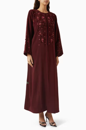 Sequin-embroidered Abaya