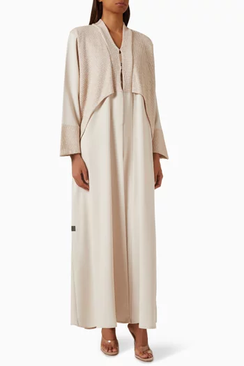 Structured Front Overlay Abaya