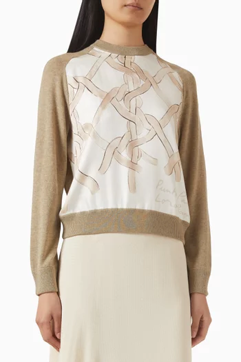 سويت شيرت بونتو بابلو بفتحة رقبة مستديرة كشمير