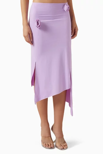 Asymmetric Flower Skirt in Jersey