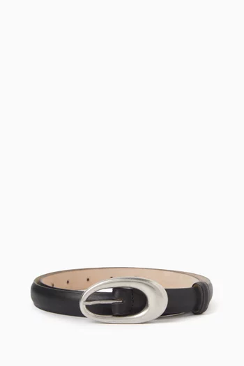 حزام أورجانيك بتصميم بإبزيم بيضاوي جلد