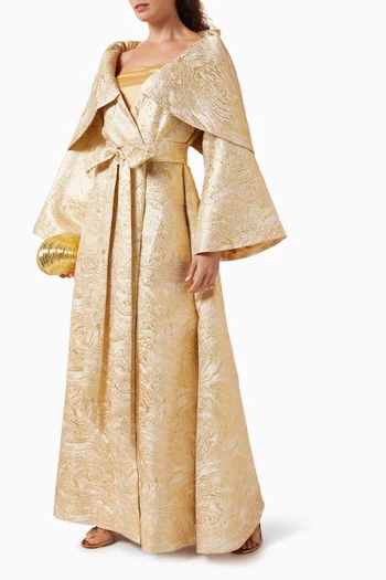 طقم جاكيت وفستان كوين ستان وبروكيد