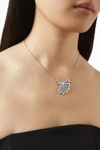 قلادة فانفير سيمفوني مرصعة بالماس ذهب أبيض عيار 18