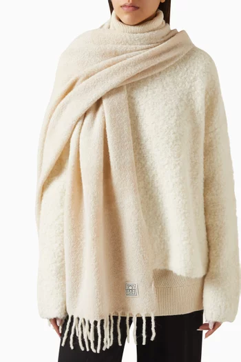 Monogram Scarf in Jacquard Wool