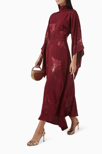 Asymmetric Belted Dress