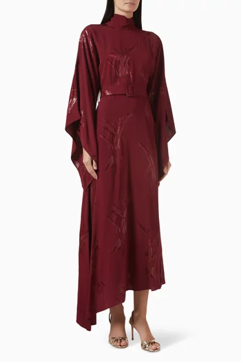 Asymmetric Belted Dress