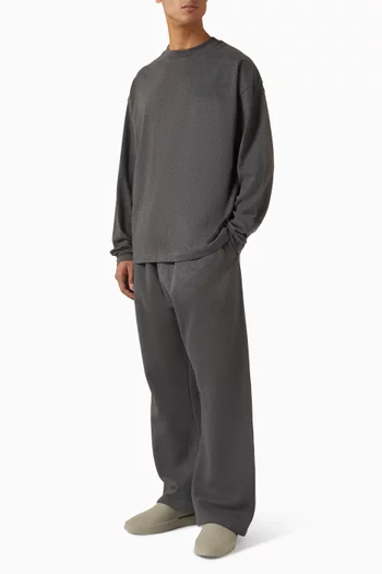 Embroidered Long-sleeve T-shirt in Cotton-jersey