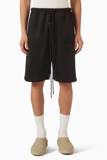 Relaxed Sweatshorts in Suede Fleece
