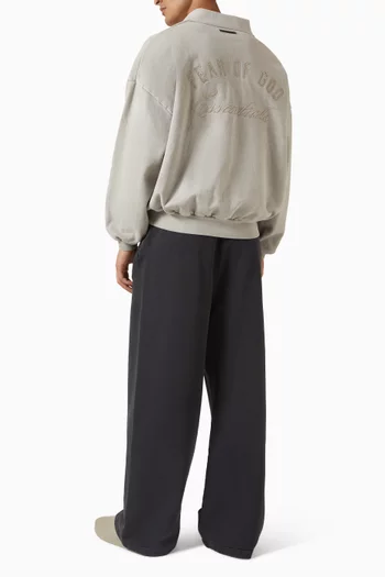 سويت شيرت بولو كلاسيكي مطرز قطن