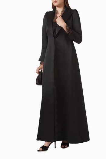 Lace-trim Abaya