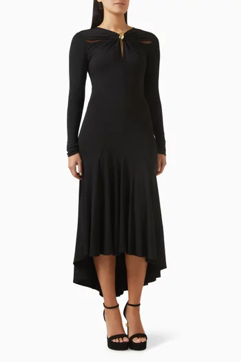 Twist-front Dress in Crepe