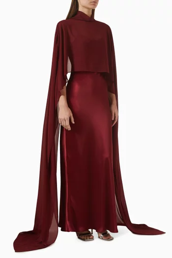 فستان الميريا طويل بكاب