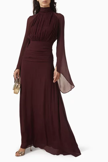 Cyria High-neck Gown