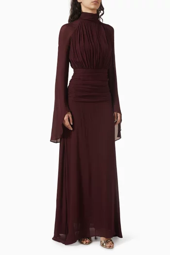 Cyria High-neck Gown