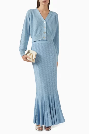 طقم كارديغان وتنورة اليسيا